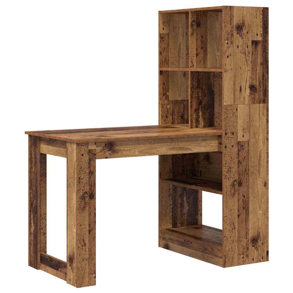 Bureau met plank Oud Hout 122 x 67 x 145 cm Bewerkt hout