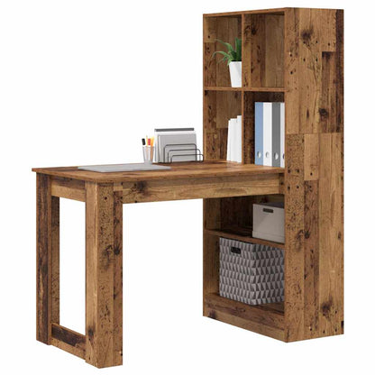 Bureau met plank Oud Hout 122 x 67 x 145 cm Bewerkt hout