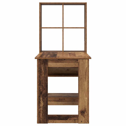 Bureau met plank Oud Hout 122 x 67 x 145 cm Bewerkt hout