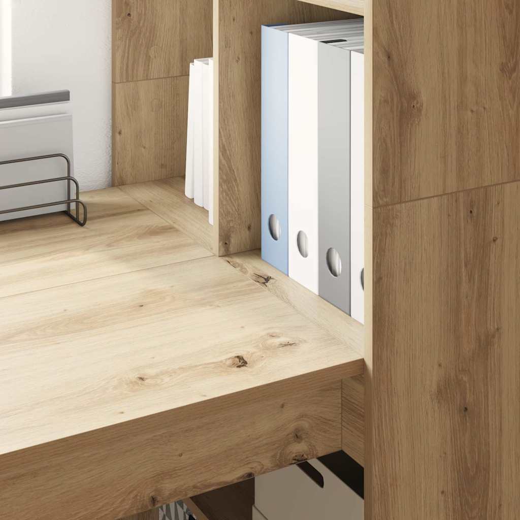 Bureau met plank Artisan Eiken 122 x 67 x 145 cm Bewerkt hout