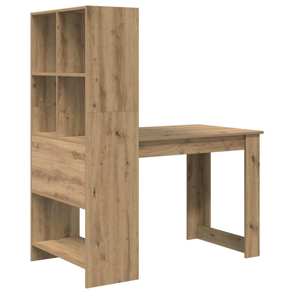 Bureau met plank Artisan Eiken 122 x 67 x 145 cm Bewerkt hout