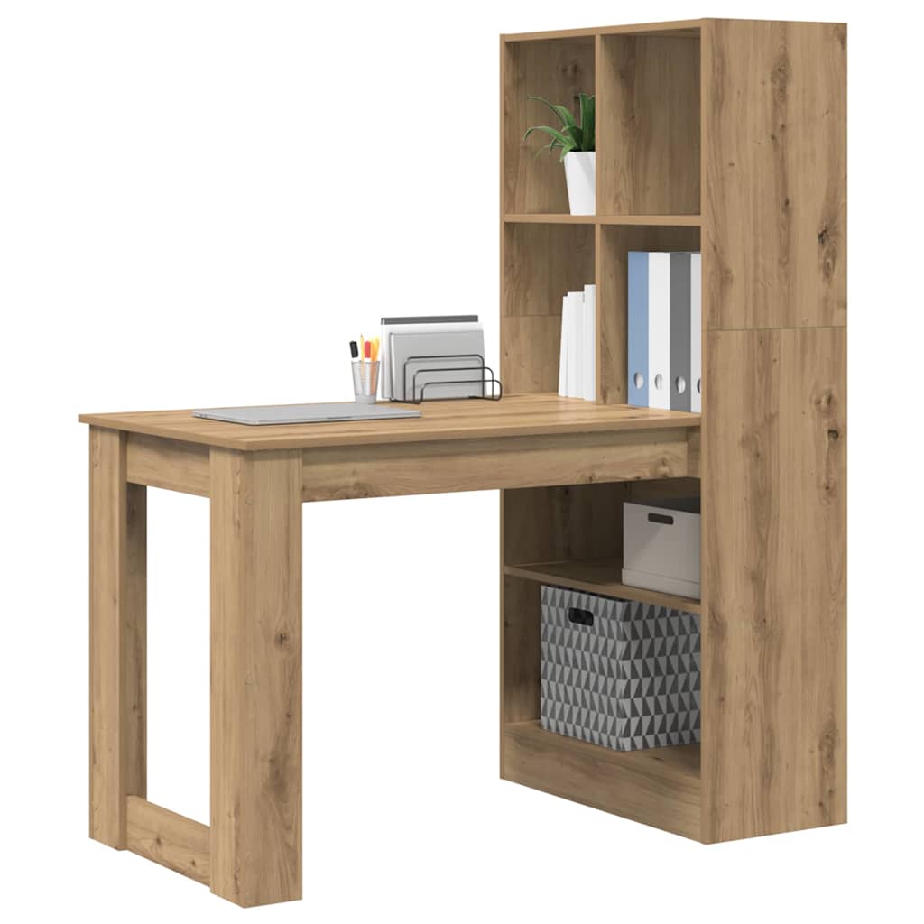 Bureau met plank Artisan Eiken 122 x 67 x 145 cm Bewerkt hout