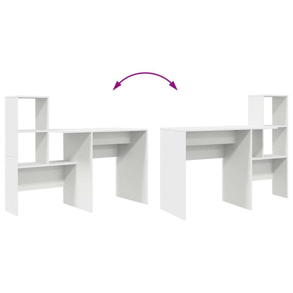 Bureau met lade Wit 131,5 x 50 x 106,5 cm Bewerkt hout