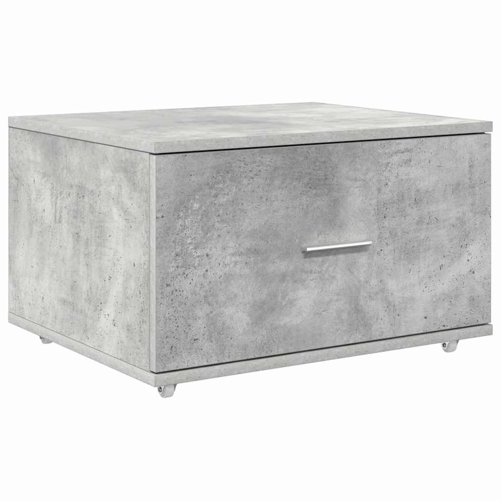 Bureau met lade Beton Grijs 131,5 x 50 x 106,5 cm Bewerkt hout