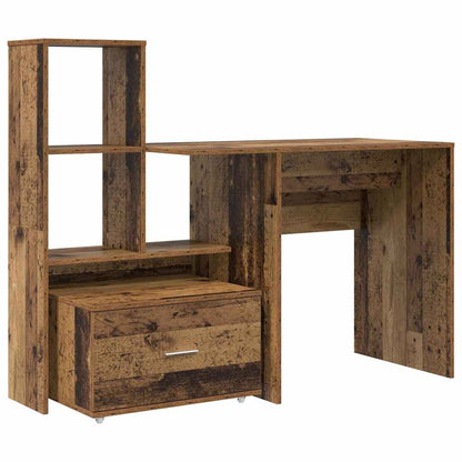 Bureau met lade Oud Hout 131,5 x 50 x 106,5 cm Bewerkt hout