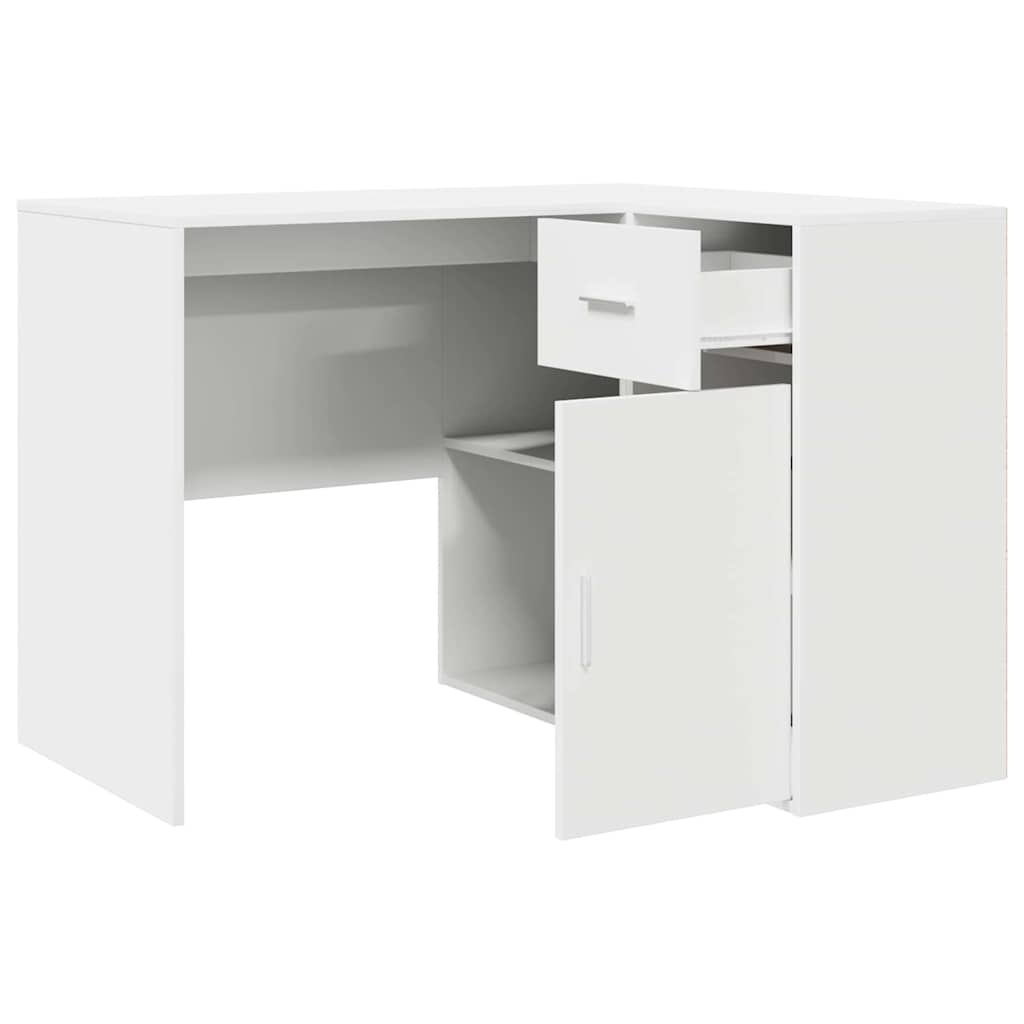 Hoekbureau met lade Wit 102 x 88 x 75 cm