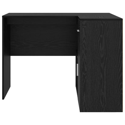 Hoekbureau met lade Zwart Eiken 102 x 88 x 75 cm