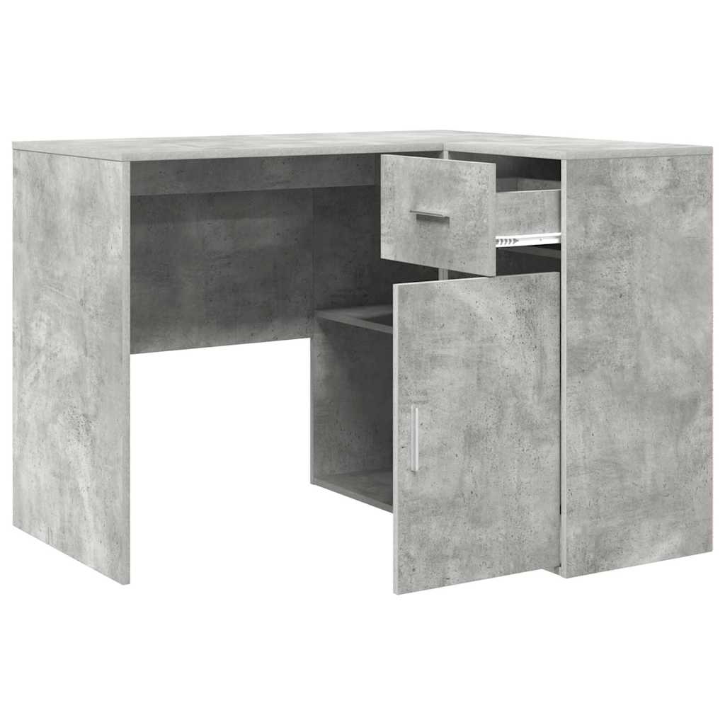 Hoekbureau met lade Beton Grijs 102 x 88 x 75 cm