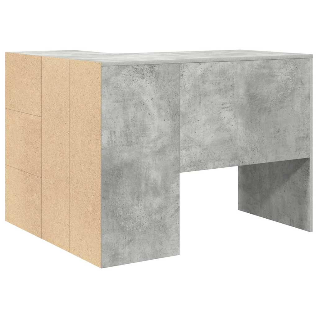 Hoekbureau met lade Beton Grijs 102 x 88 x 75 cm