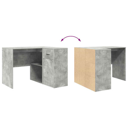 Hoekbureau met lade Beton Grijs 102 x 88 x 75 cm