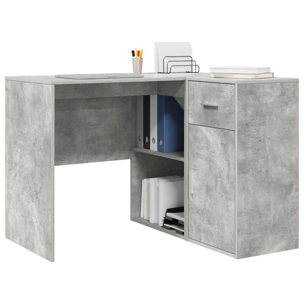 Hoekbureau met lade Beton Grijs 102 x 88 x 75 cm