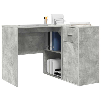 Hoekbureau met lade Beton Grijs 102 x 88 x 75 cm