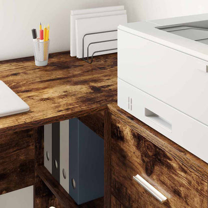 Hoekbureau met lade Gerookt eiken 102 x 88 x 75 cm