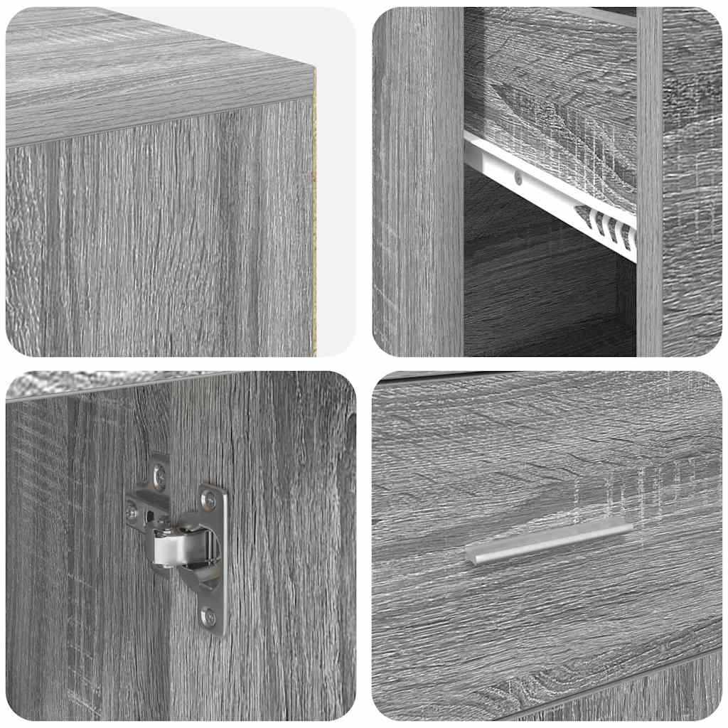 Hoekbureau met lade Grijs Sonoma 102 x 88 x 75 cm