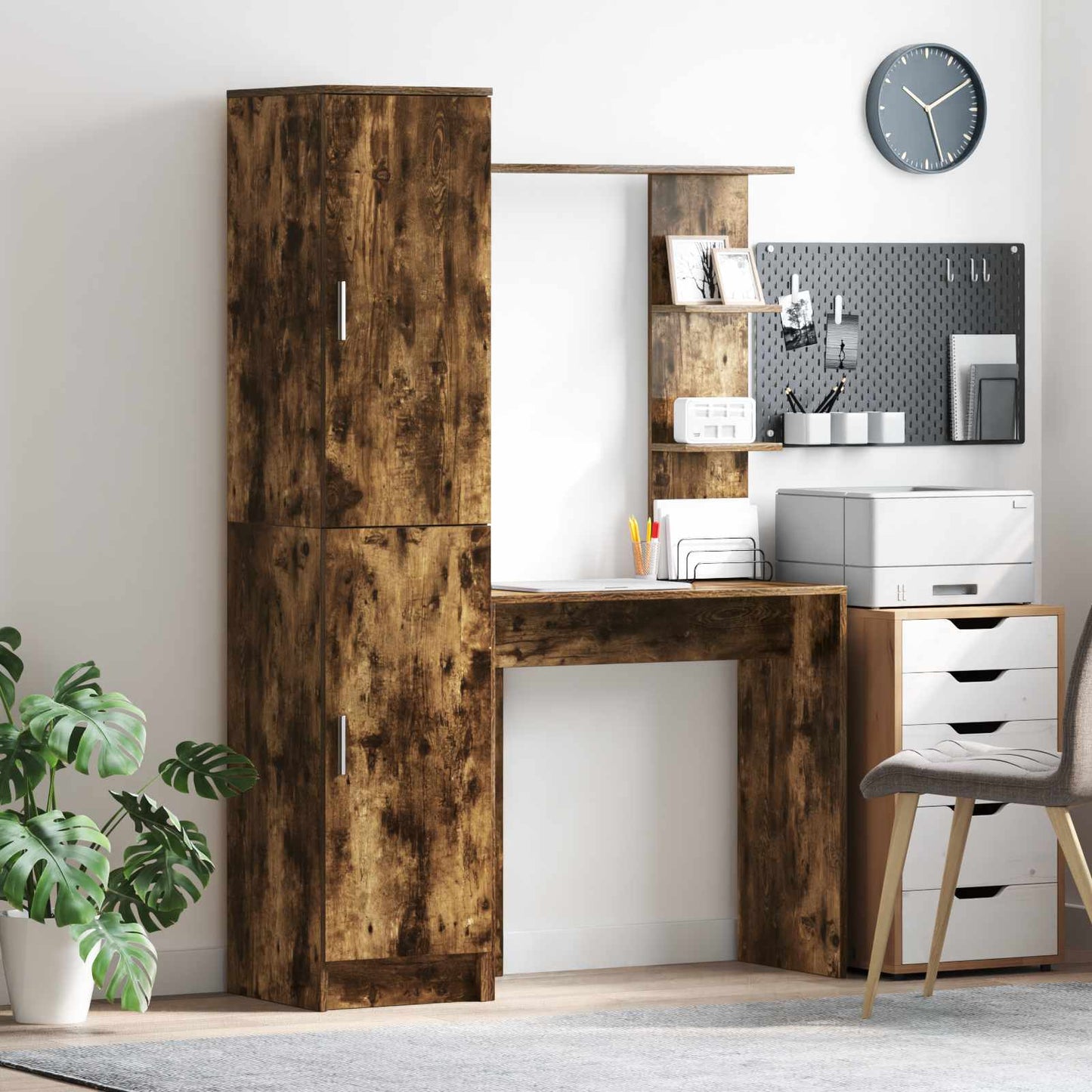 Bureau 2 pcs Gerookt eiken