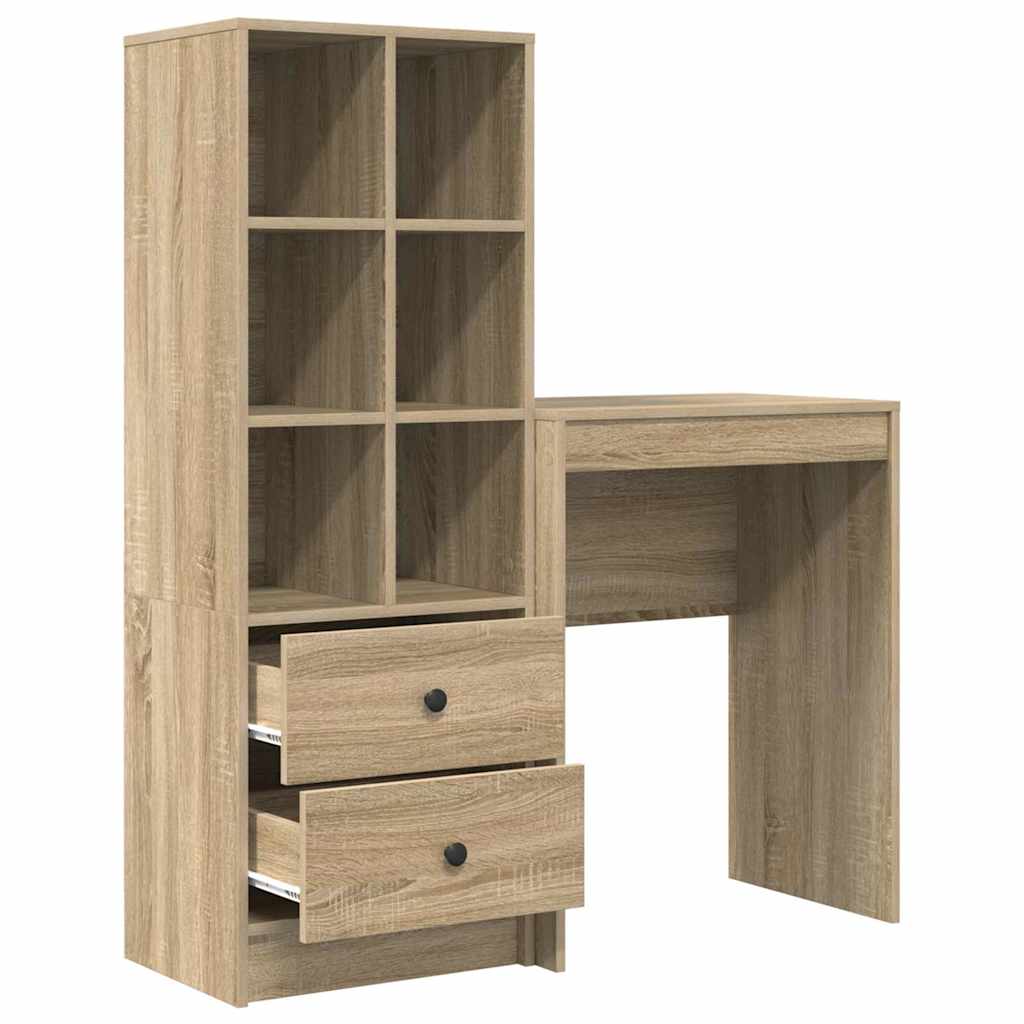 Bureau met lade 2 pcs Sonoma Eiken