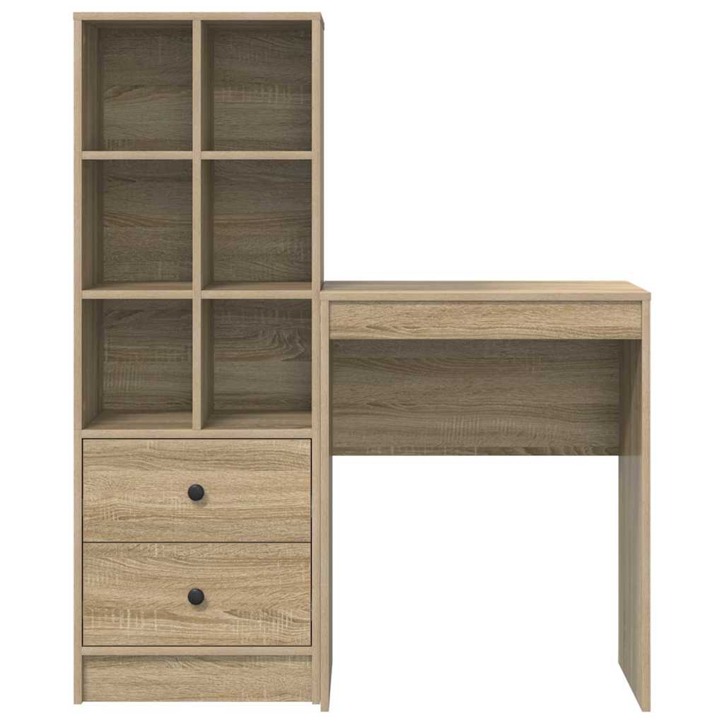 Bureau met lade 2 pcs Sonoma Eiken