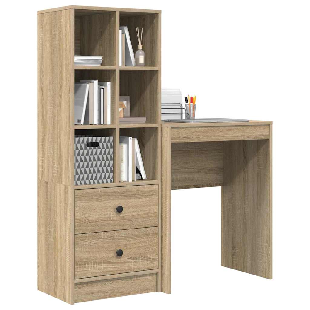 Bureau met lade 2 pcs Sonoma Eiken