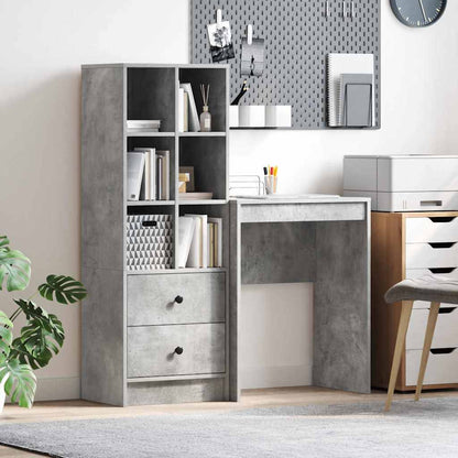 Bureau met lade 2 pcs Beton Grijs