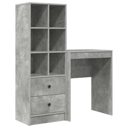 Bureau met lade 2 pcs Beton Grijs