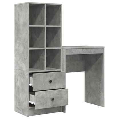 Bureau met lade 2 pcs Beton Grijs