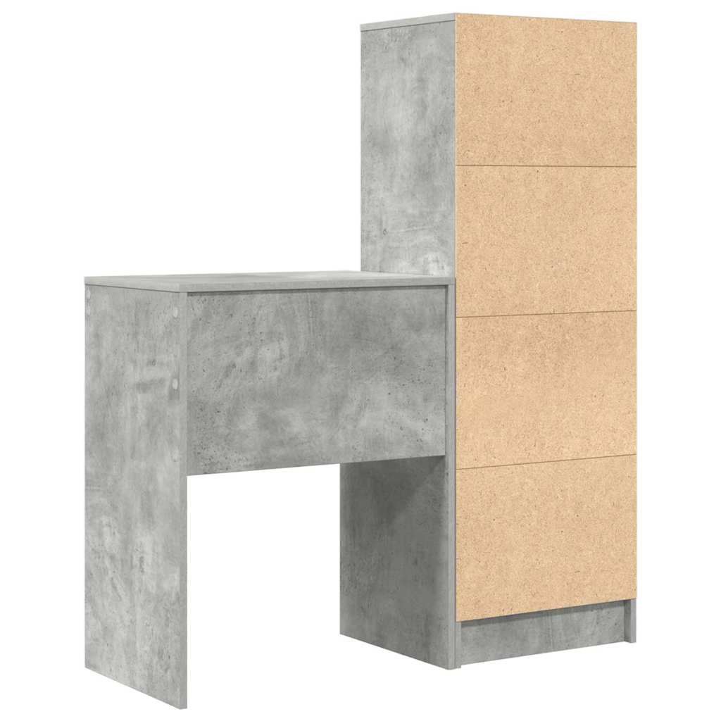 Bureau met lade 2 pcs Beton Grijs