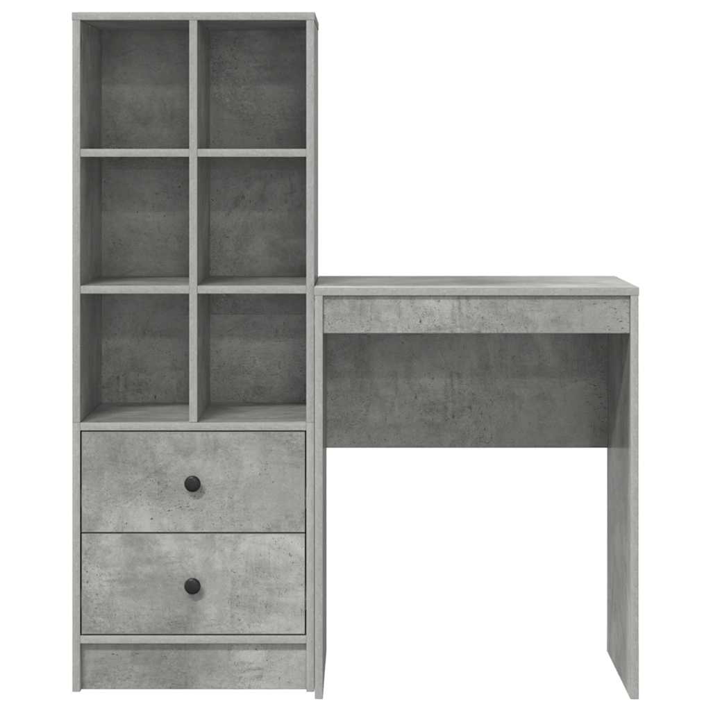 Bureau met lade 2 pcs Beton Grijs