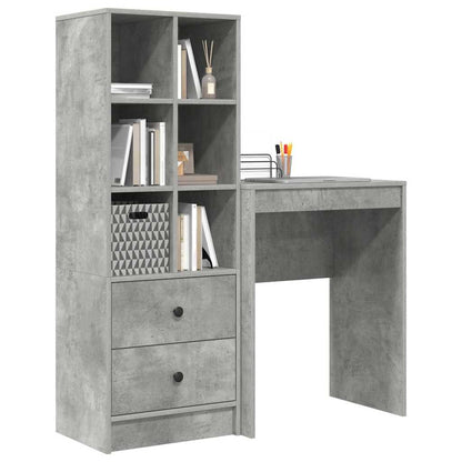 Bureau met lade 2 pcs Beton Grijs