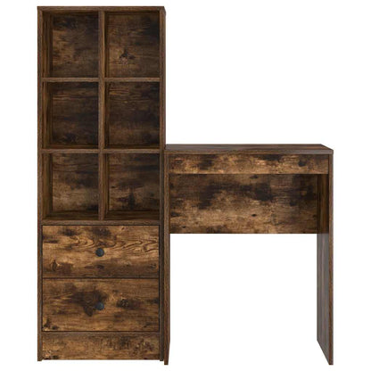 Bureau met lade 2 pcs Gerookt eiken