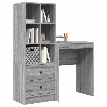 Bureau met lade 2 pcs Grijs Sonoma