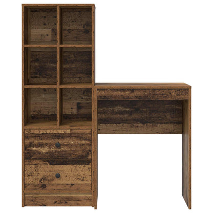 Bureau met lade 2 pcs Oudhout