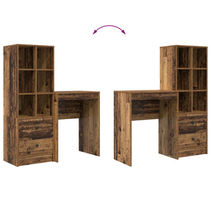 Bureau met lade 2 pcs Oudhout