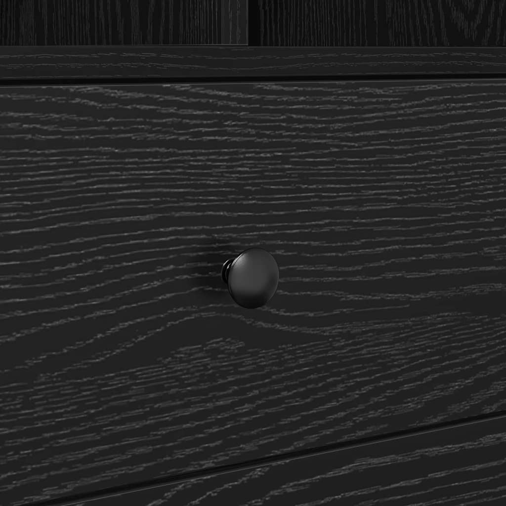 Bureau met lade 2 pcs Zwart Eiken