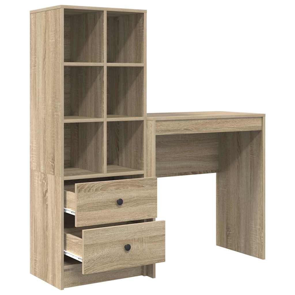 Bureau met lade 2 pcs Sonoma Eiken