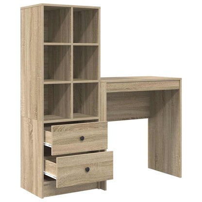 Bureau met lade 2 pcs Sonoma Eiken