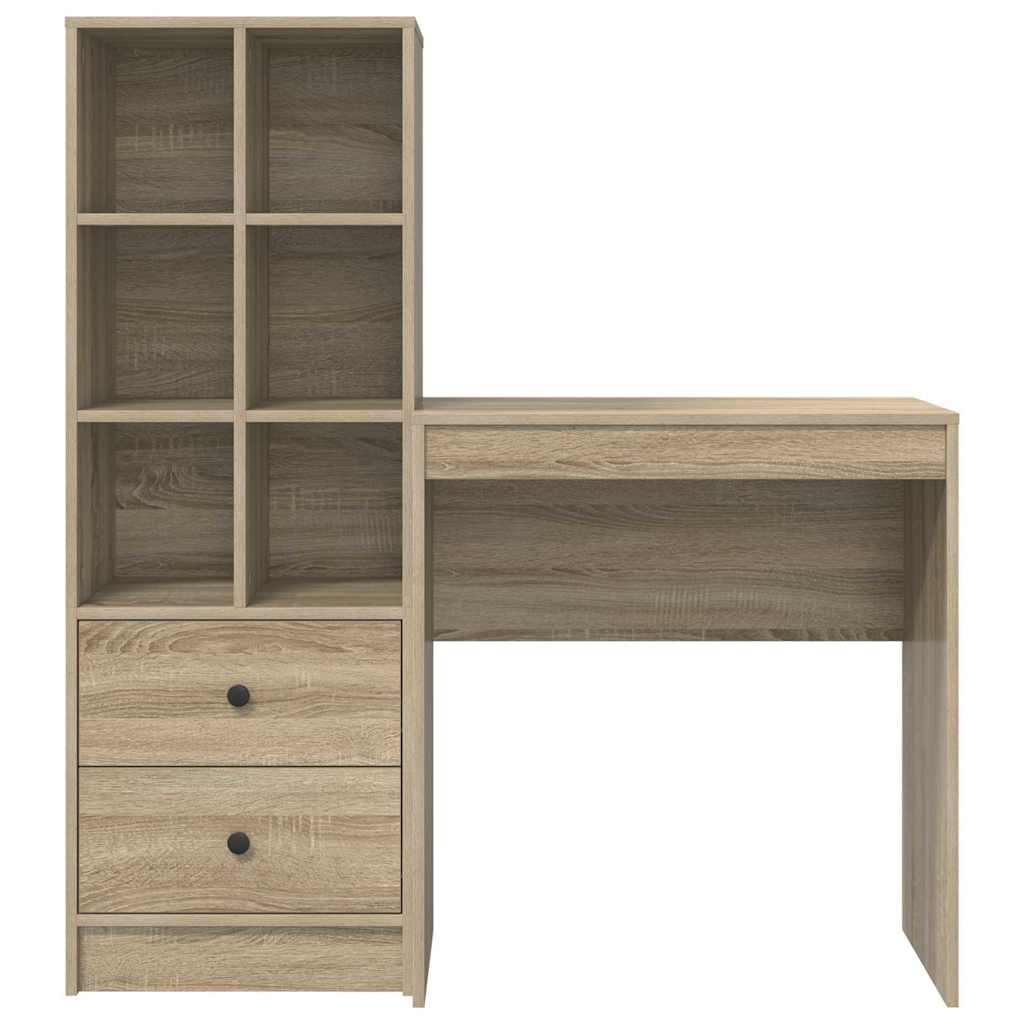 Bureau met lade 2 pcs Sonoma Eiken