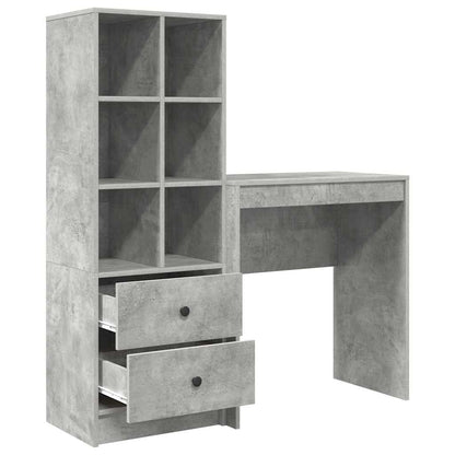 Bureau met lade 2 pcs Beton Grijs