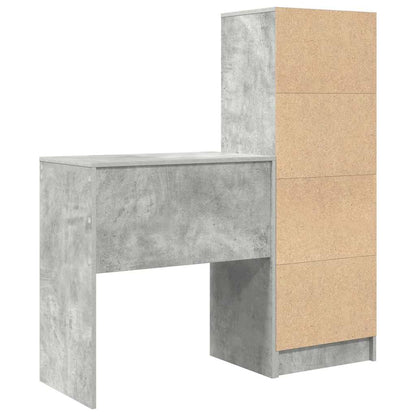 Bureau met lade 2 pcs Beton Grijs