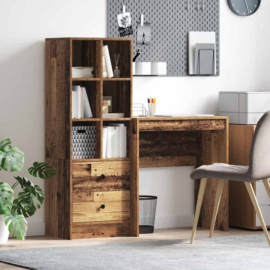 Bureau met lade 2 pcs Oudhout