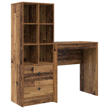 Bureau met lade 2 pcs Oudhout