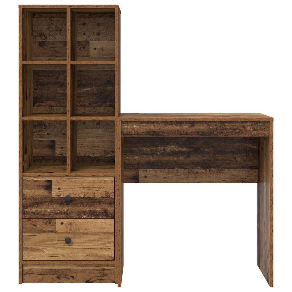 Bureau met lade 2 pcs Oudhout