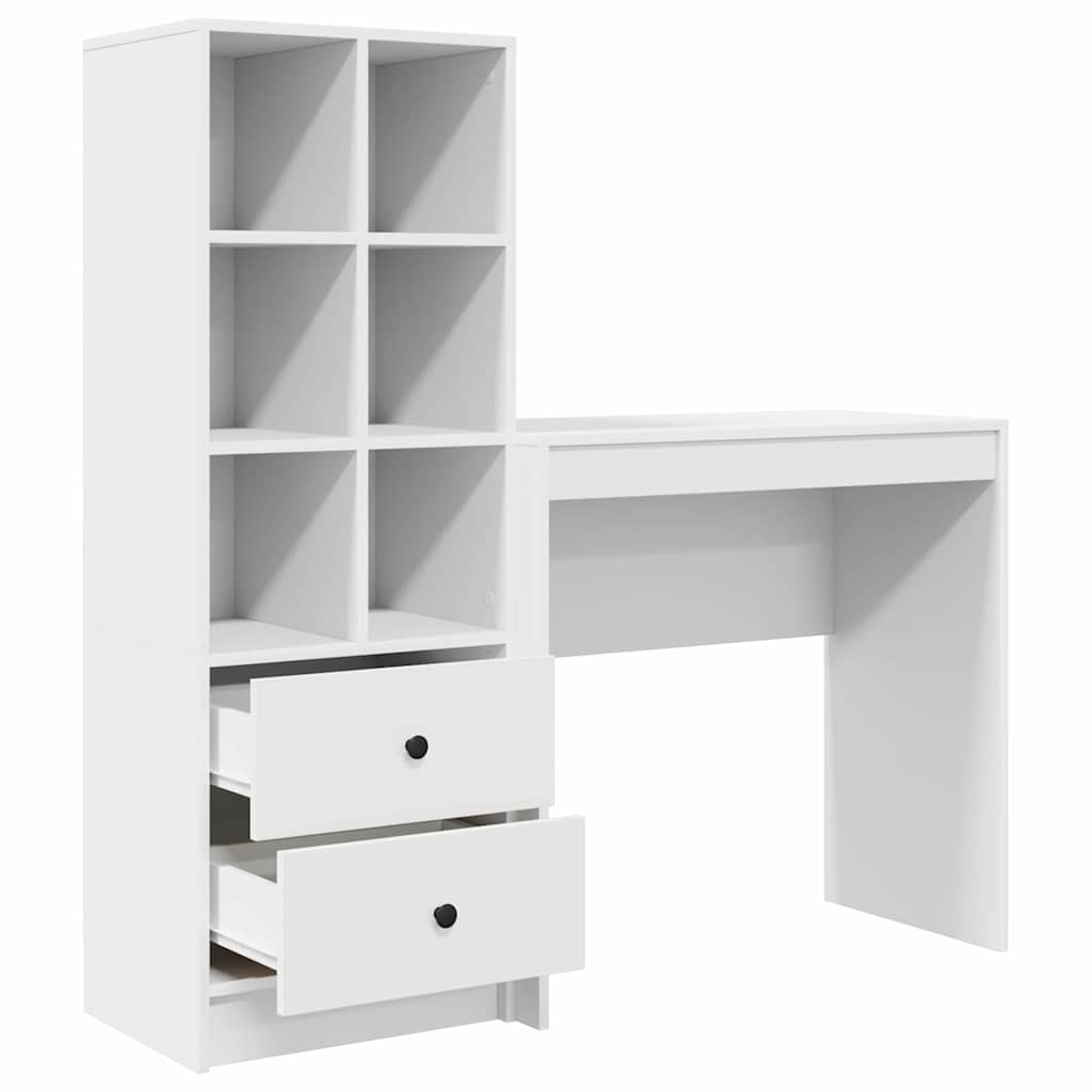 Bureau met lade 2 pcs Wit