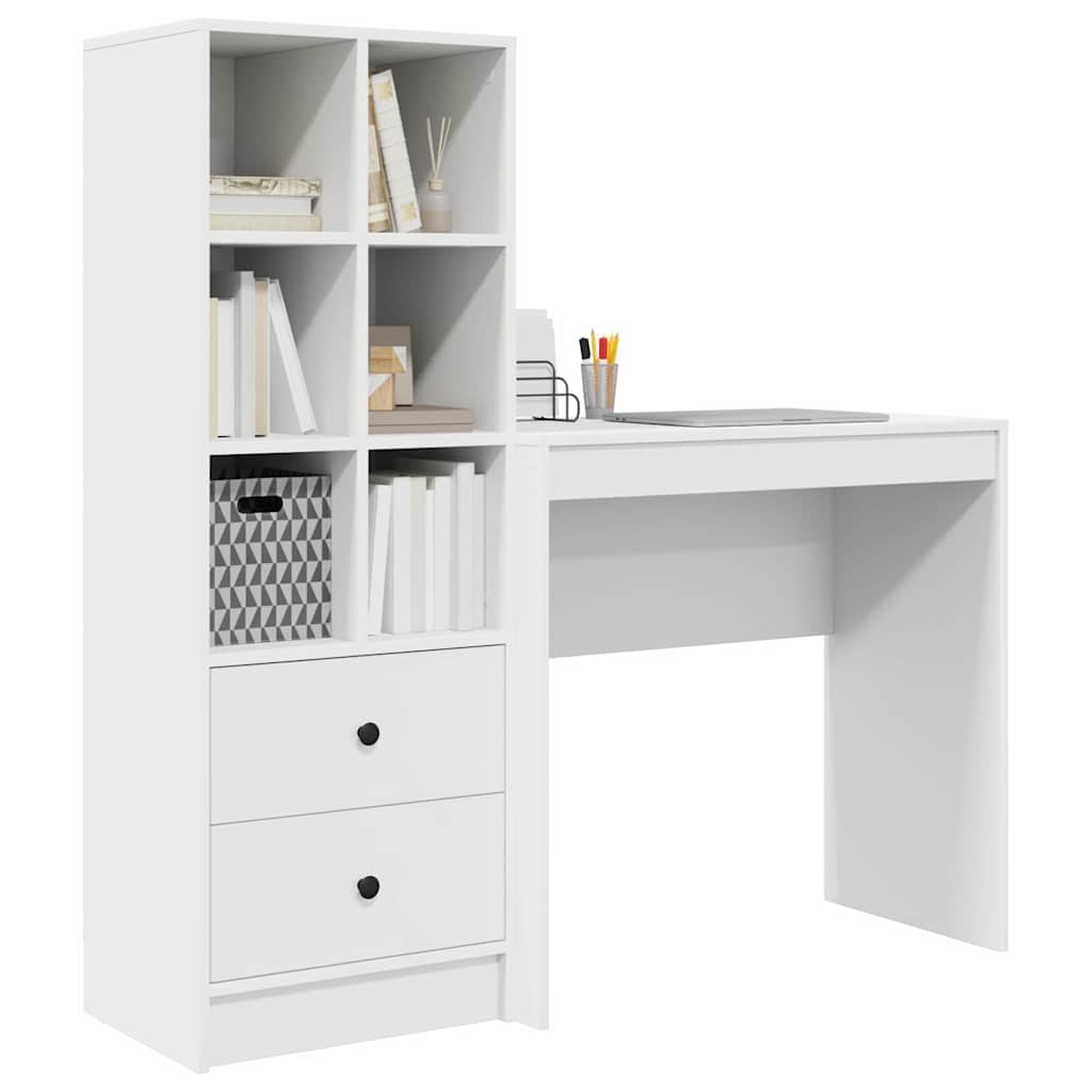 Bureau met lade 2 pcs Wit
