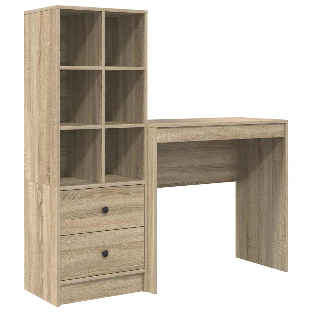 Bureau met lade 2 pcs Sonoma Eiken