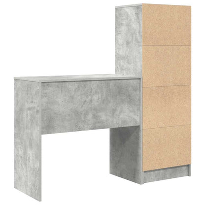 Bureau met lade 2 pcs Beton Grijs