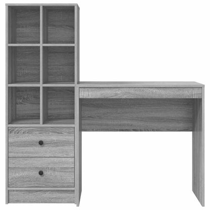 Bureau met lade 2 pcs Grijs Sonoma