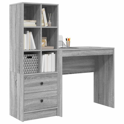 Bureau met lade 2 pcs Grijs Sonoma