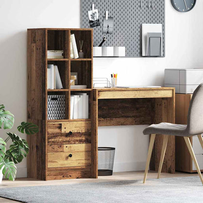 Bureau met lade 2 pcs Oudhout