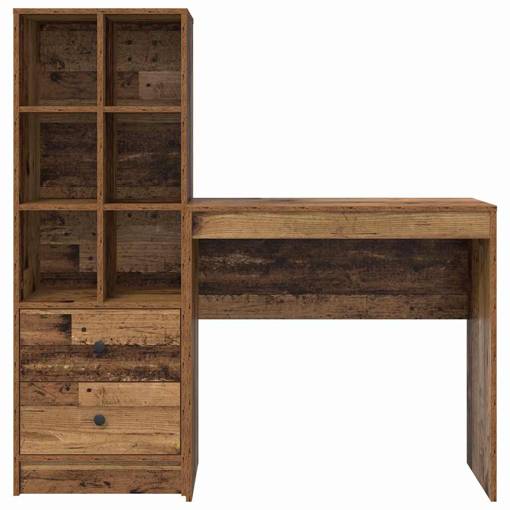 Bureau met lade 2 pcs Oudhout