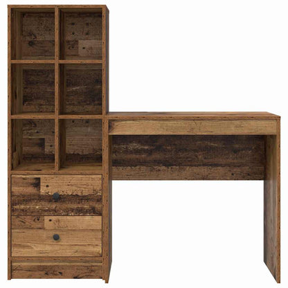 Bureau met lade 2 pcs Oudhout